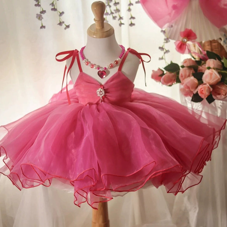 Elegant Baby Girl First Communion Dress Toddler Birthday Party Princess Dress