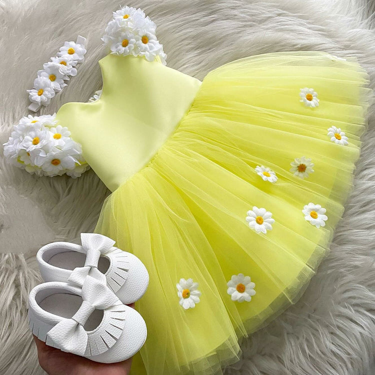 Cute Girls Baptism Flower Dress Toddler Christmas Princess Dress