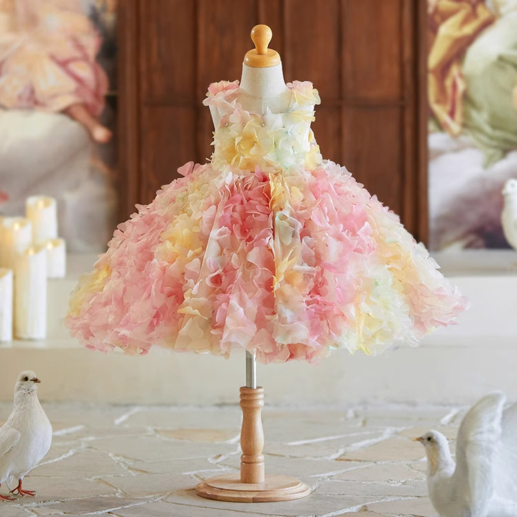 Cute Girl Birthday Princess Dress Flower Girl Pink Wedding Dress