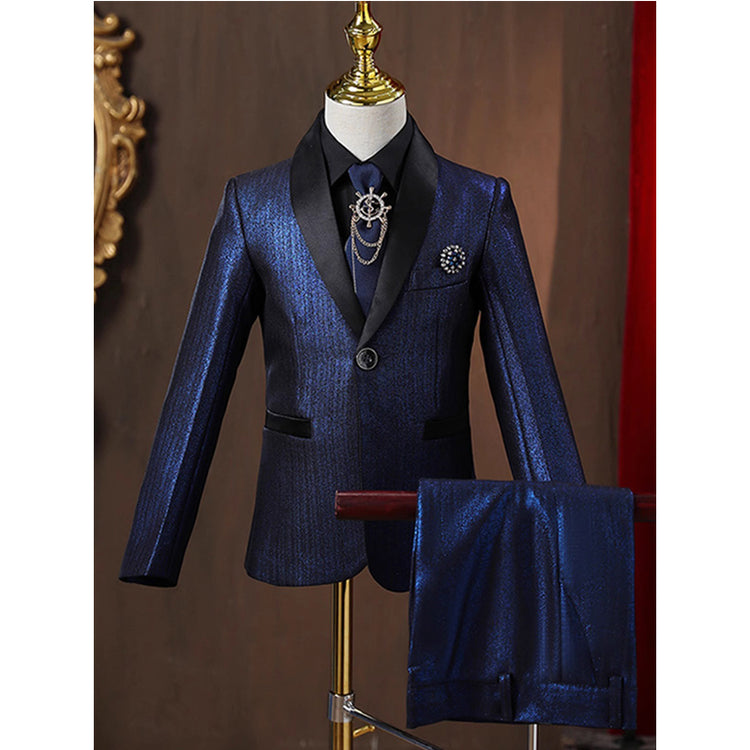 Children's Dark Blue Sparkling Birthday Suit