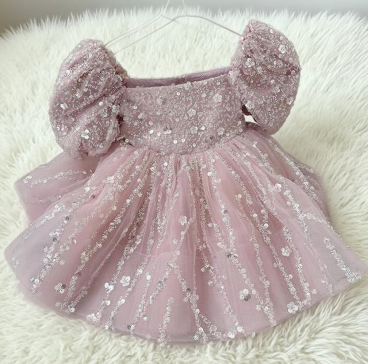 Toddler Beauty Pageant Dress Fluffy Sequins Princess Dress First Communion Dresses