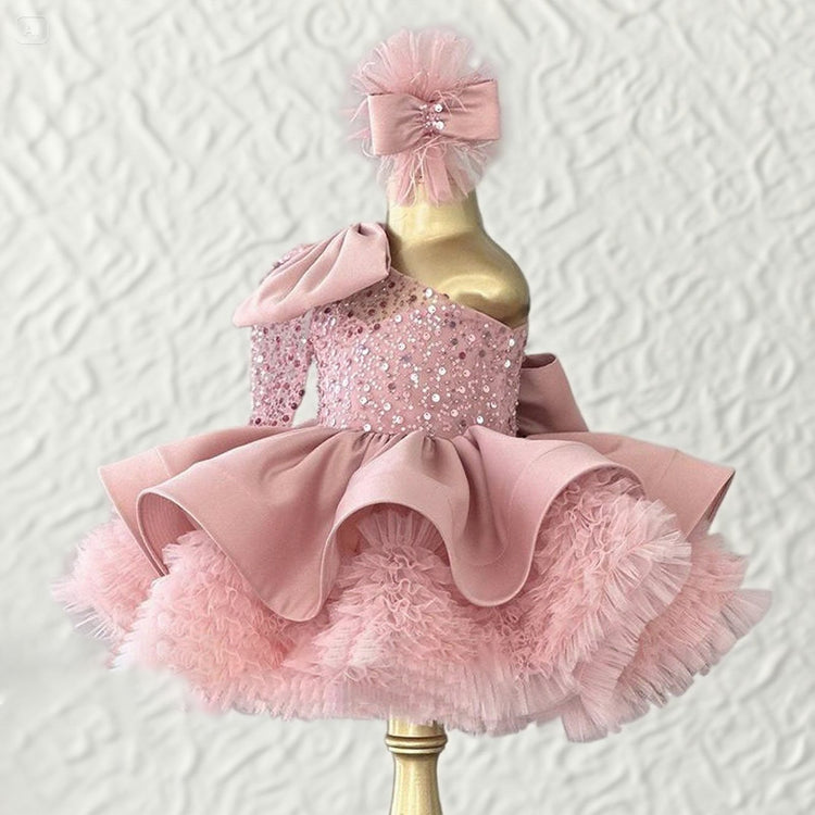Baby Girl Dress Special Occasion First Birthday Dress Baby Girl Party Sequined Dress