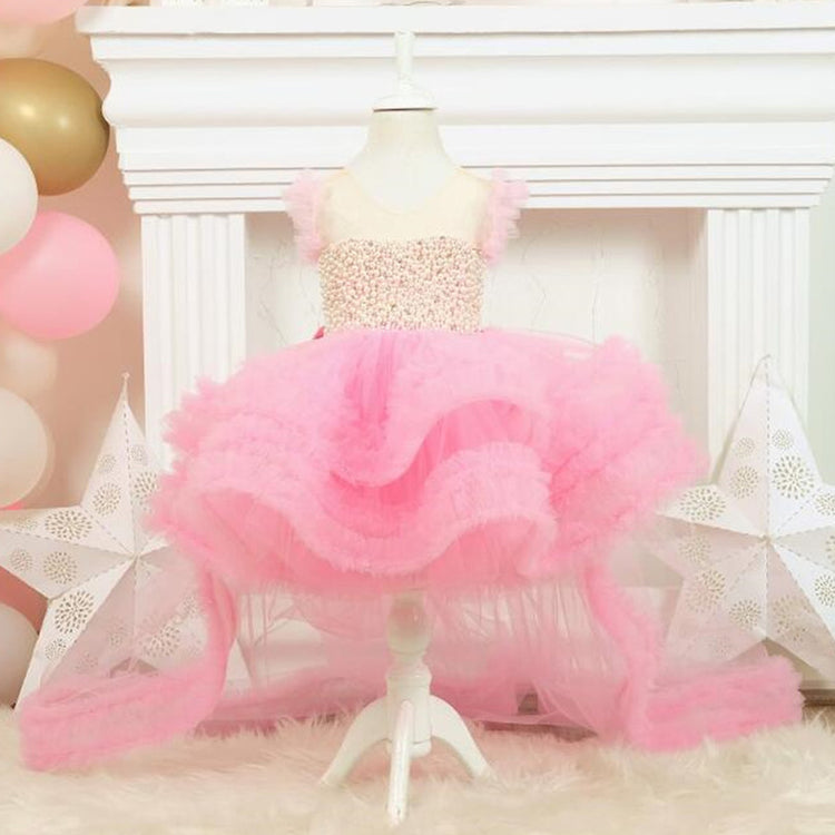 Luxurious Baby Girl Fluffy Dress Costumes Dress Toddler Birthday Princess Dress