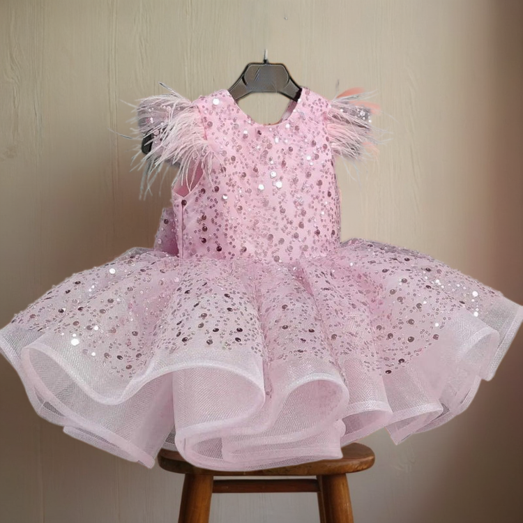 Flower Girl Dress Sequined Dress Toddler Birthday Party Formal Dress
