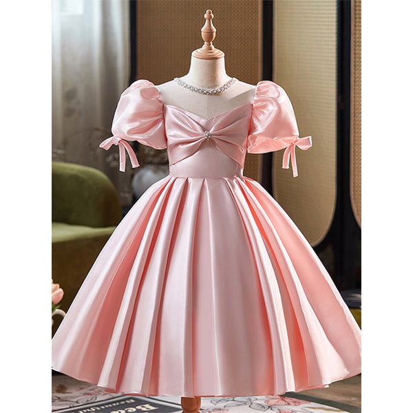 birthday dress pink Flower Girl Toddler Party Dress Summer Formal Dresses loved girls birthday party Halter V Neck High Emerald Sage Size:XXSMALL