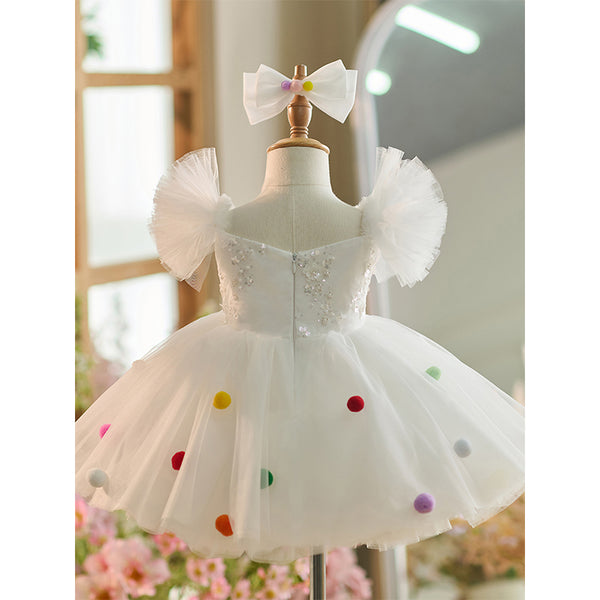 fairy godmother communion dresses Cute Summer Baby Girl Pageant Dress Toddler First Communion Princess Dress
