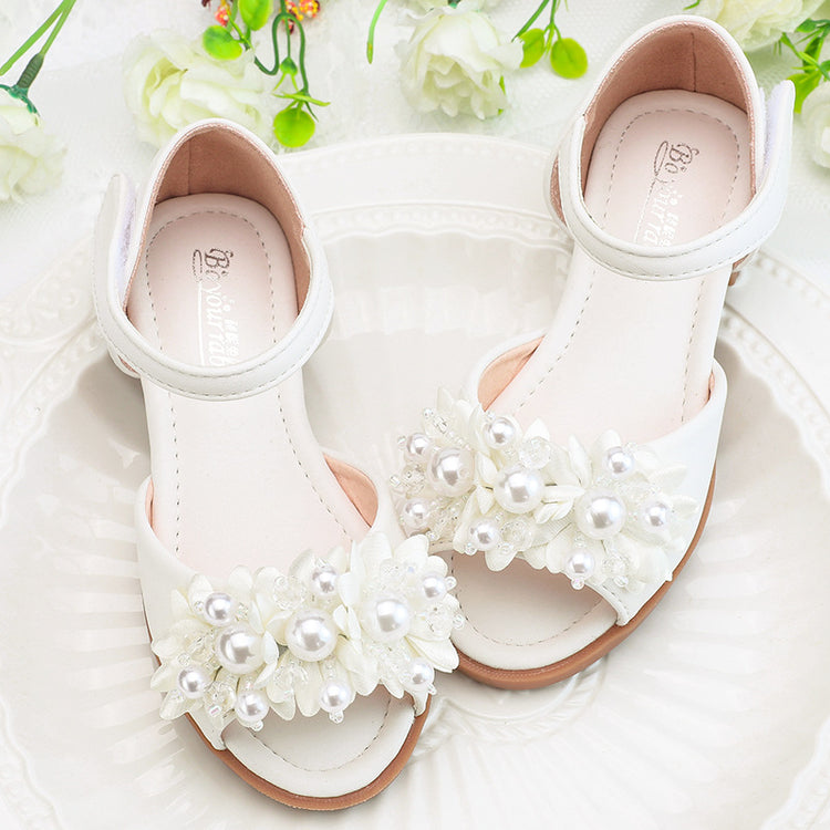 Summer Girls Cozy Bow Pearl Princess Sandal