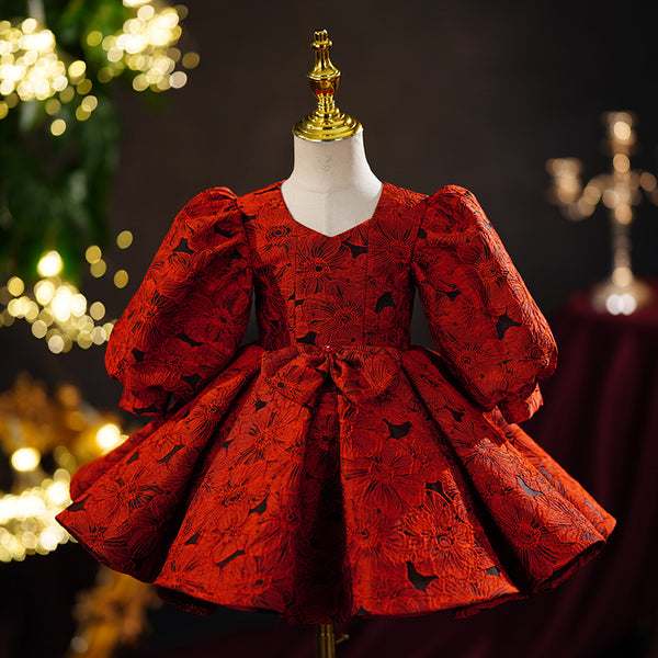 Cute Baby Red Princess Birthday Party Dress Cute Baby Red Princess Birthday Party Dress