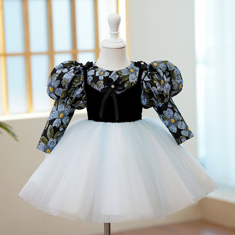 Baby Girl Flower Puffy Birthday Party Princess Dress