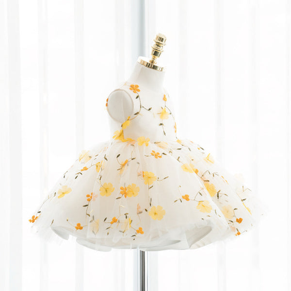 Baby Girl and Toddler Floral Puffy Flower Girl Dress