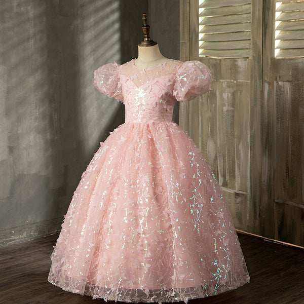 Little Girl Princess Dress Puff Sleeve Birthday Dress main image 1