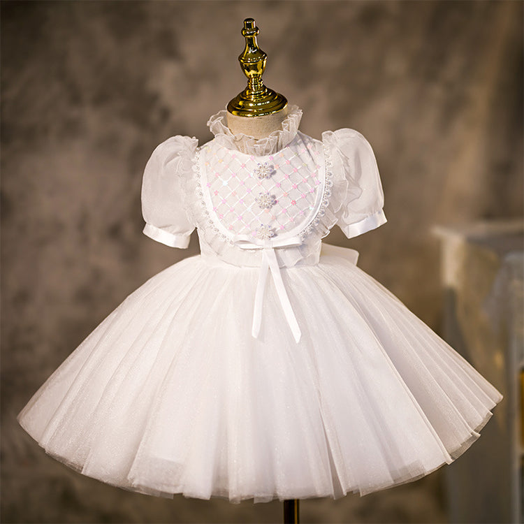 Baby Girl Baptism Dress Toddler Birthday Party Dress Retro Lace Cozy Girl Dress