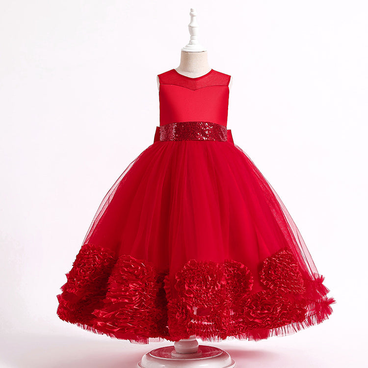 Sleeveless Mesh Puff Princess Dress