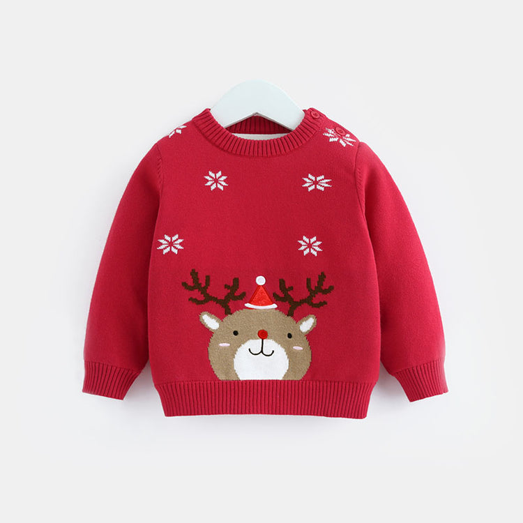 Christmas Round Neck Winter Baby Sweater