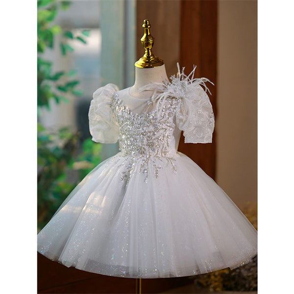 Baby Girl Puffy Ball Gown Toddler Pageant Princess Dress  Birthday Party Sequin Dress main image 0