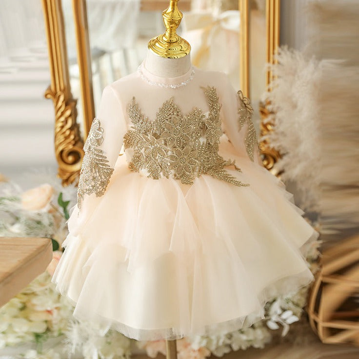Flower Girl Dress Toddler Ball Gowns Flower Summer Embroidery Princess Dress