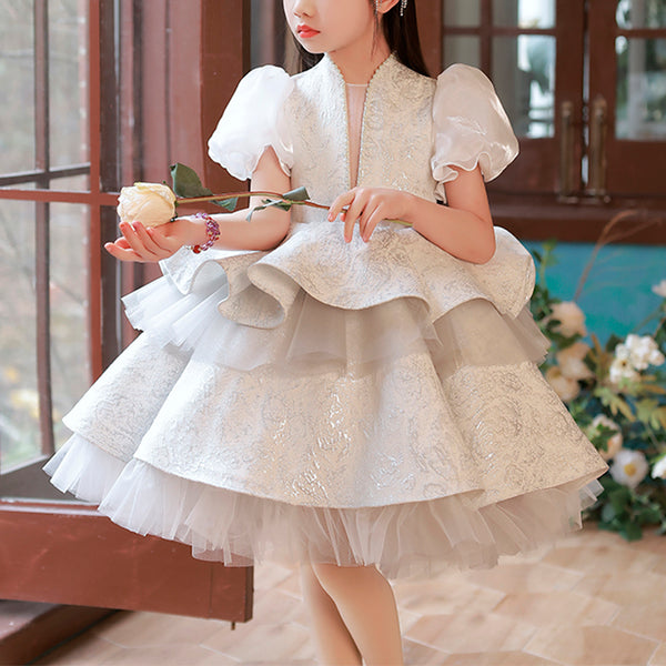 Girl Birthday Party Dress Toddler Summer White Flower Girl Dresses