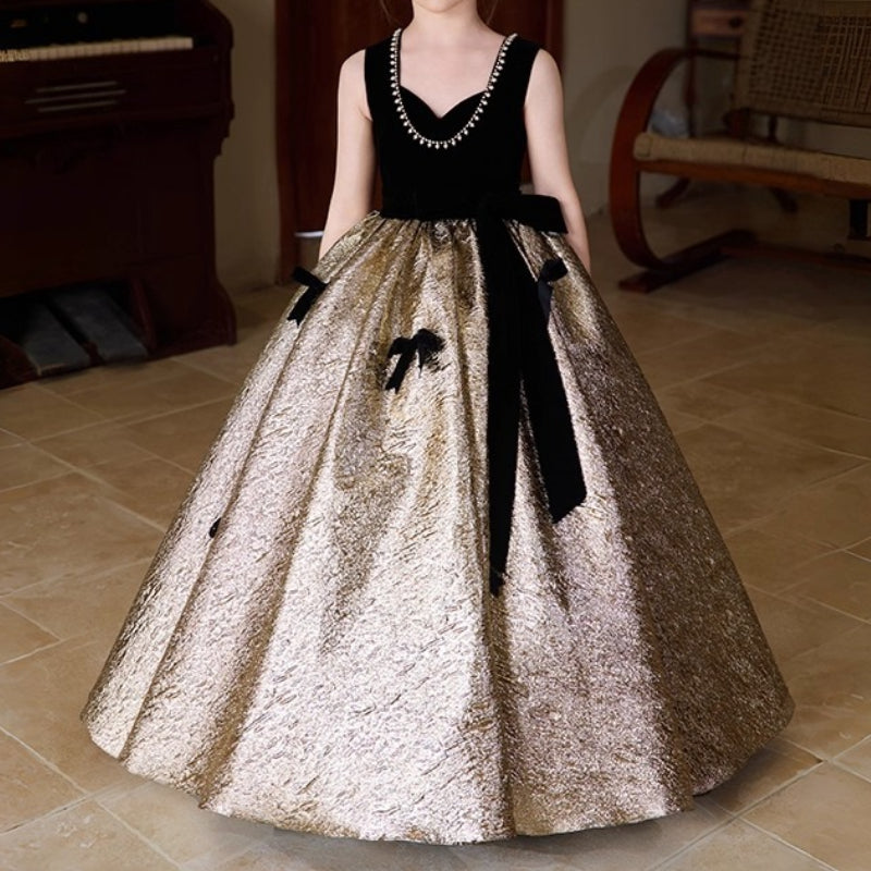 Girls Black Prom Dresses Children's Birthday Dresses Girls Pageant Dresses