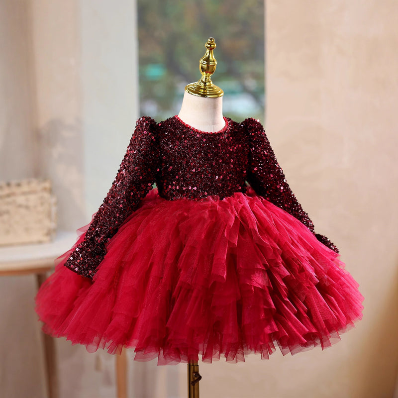Girl Sequin Dress Girl Christmas Dress Children's Birthday Princess Dress
