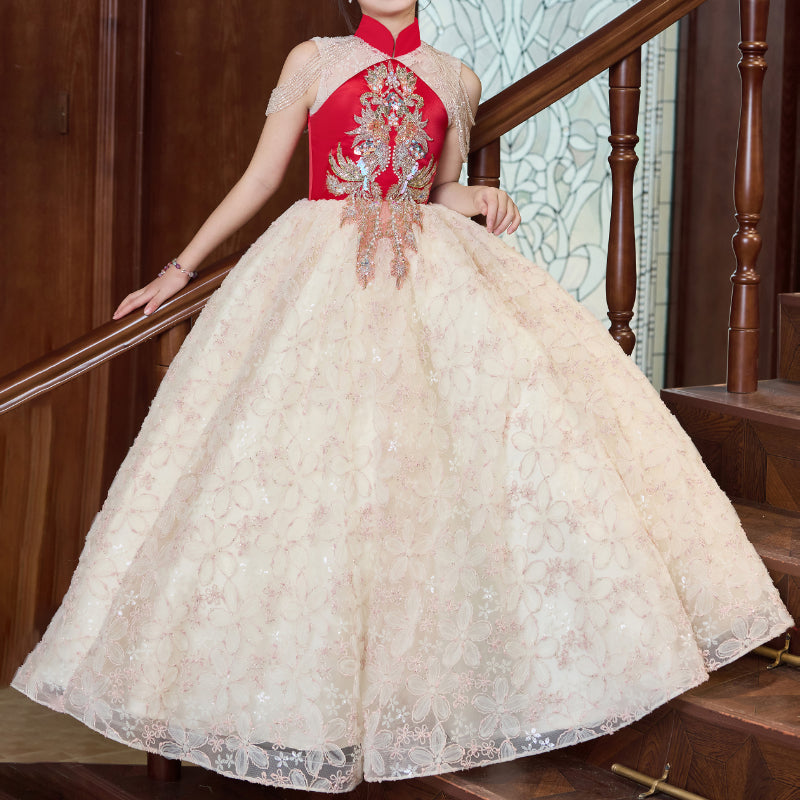 Children's Elegant Ball Gowns Girls Party Princess Dress