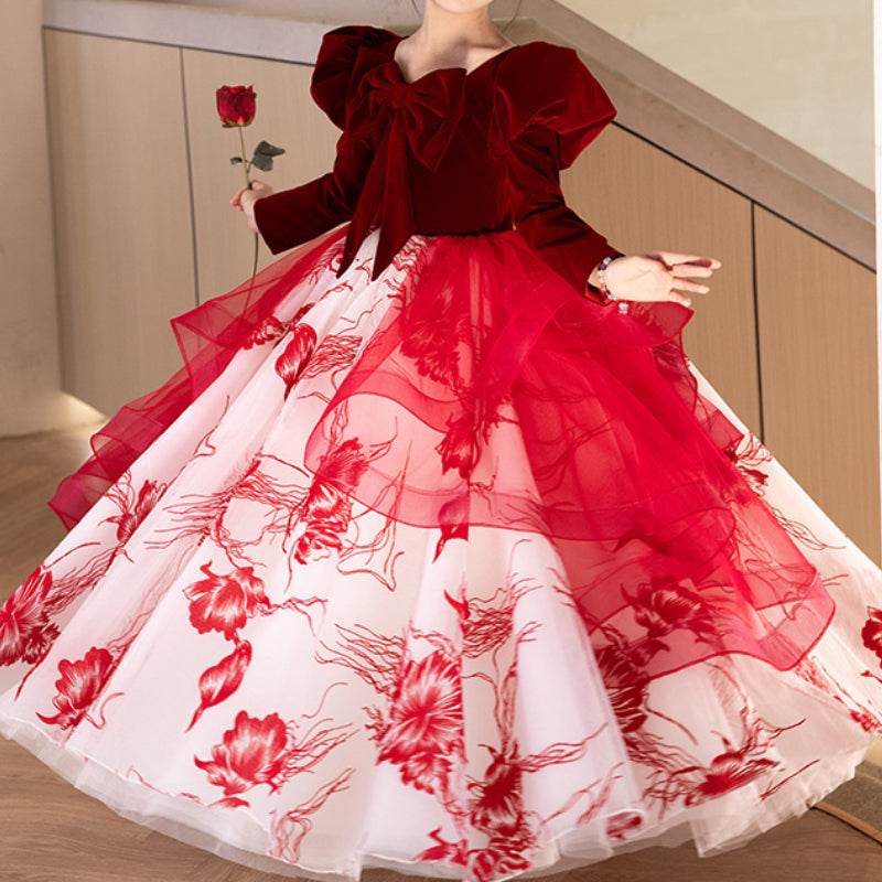Girls Prom Princess Dress Winter Long Sleeve Girl Birthday Dress marryshe Girls Prom Princess Dress Winter Long Sleeve Girl Birthday Dress marryshe