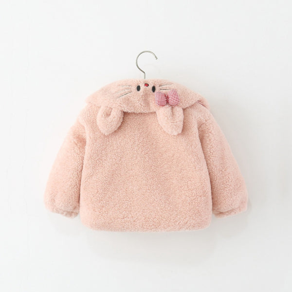 Winter Girls' Cartoon Collared Warm Coat