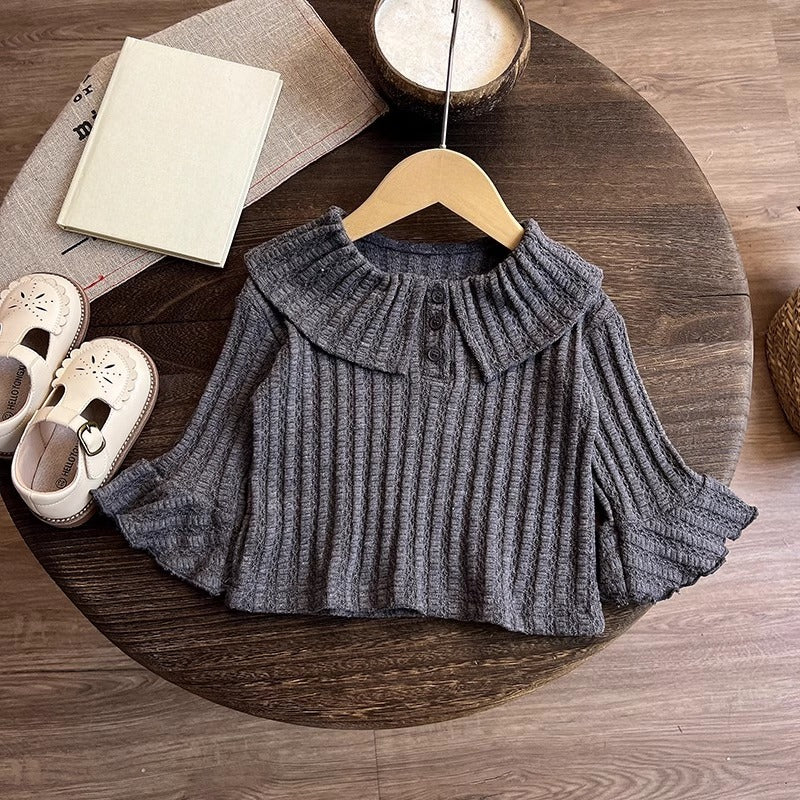 Girls' New T-shirt Sweater and Pants Two-piece Set