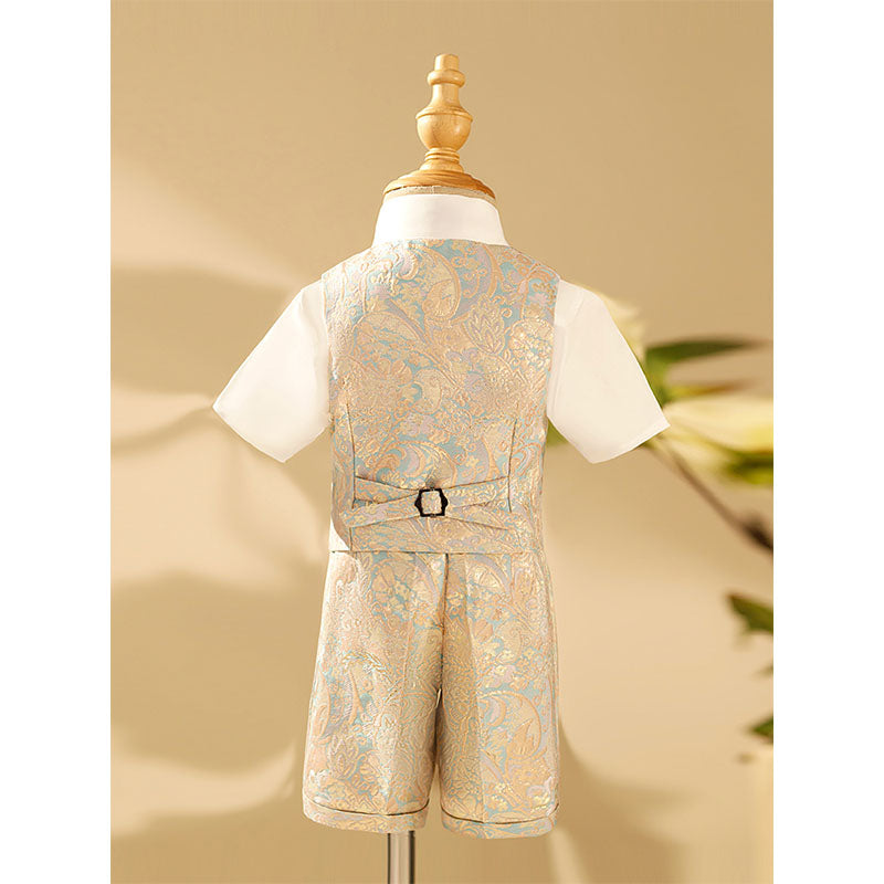 BOY SUMMER SHOW BABY'S FORMAL BRITISH  SUIT SET