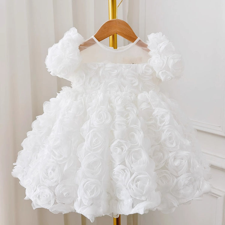 Girls Communion Dress Girls Birthday Bow Princess Dress
