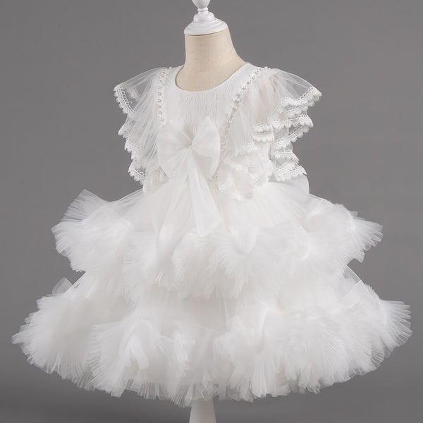 Baby Girl Pageant Princess Dresses Infant Summer Puffy Birthday Party Dresses