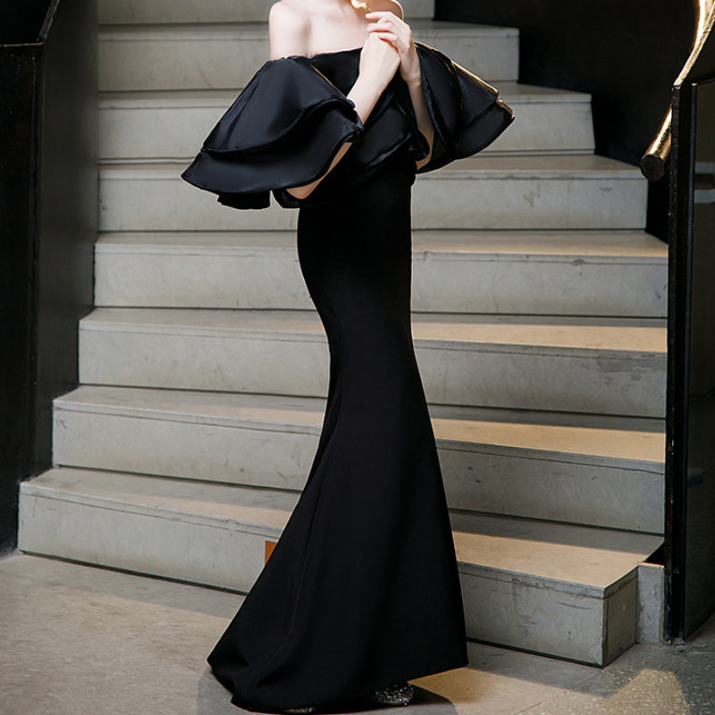 Children's Prom Dresses Girls Black Dress Children's Birthday Dress
