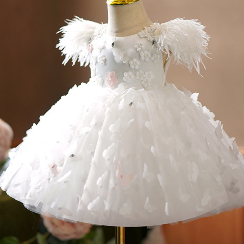Children's Fluffy Butterfly Cute Princess Dress