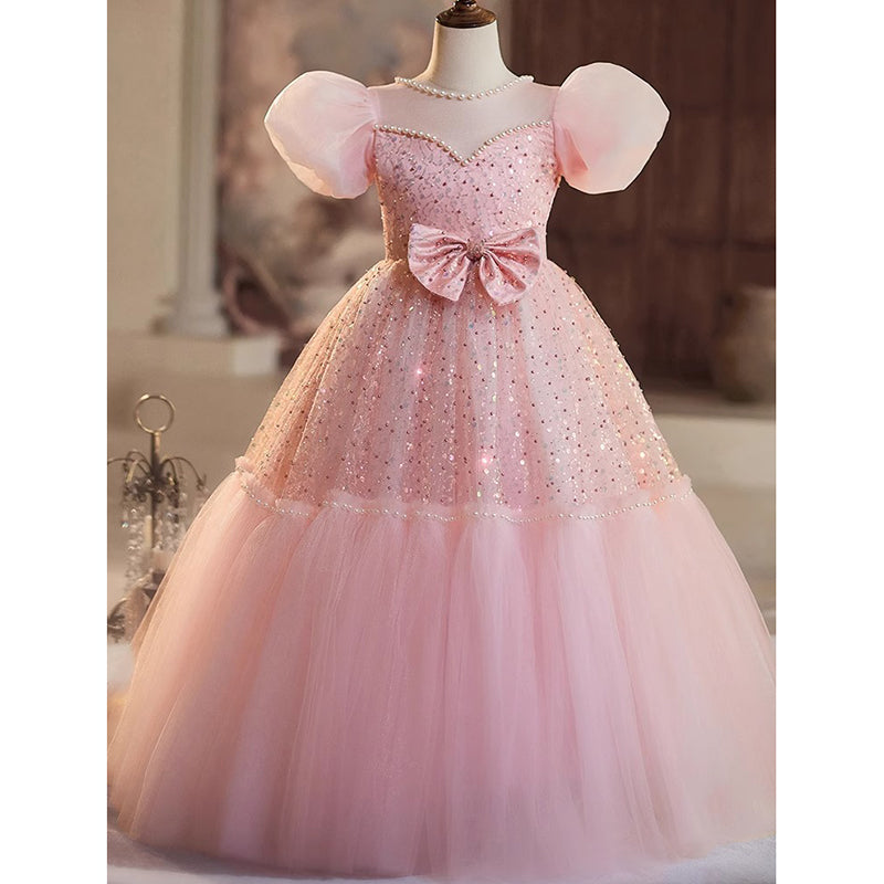 Pink Girls Birthday Dress Puffy Princess Dress Pink Girls Birthday Dress Puffy Princess Dress