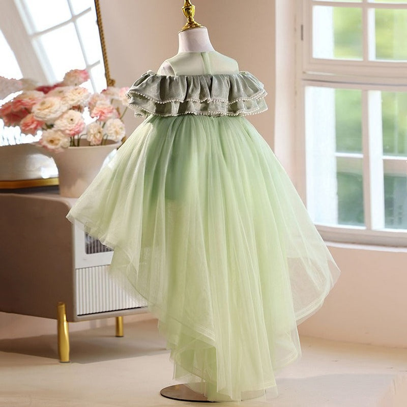 Children's Green Ball Gown Girls Birthday Dress Flower Girl Princess Dress