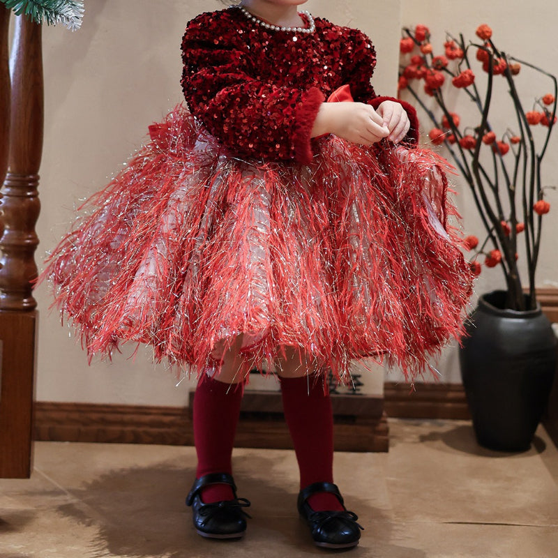 christmas sparkle dresses Toddler Girl Birthday Dresses Girl Sequin Dresses – marryshe 1970s Wedding 1970 Bridesmaid Apparel Best Sellers Wrap dress Its shiny Size:AU8 - (US4)