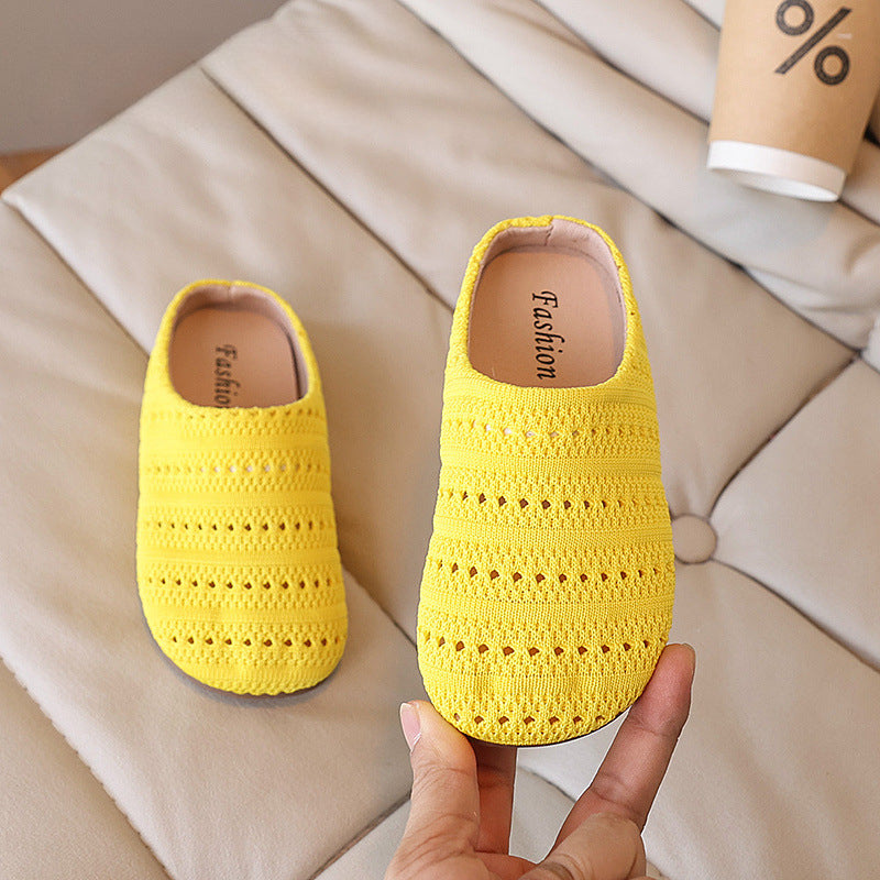 Girls' Woven Toe Summer New Beach Shoes Slip-on Sandals