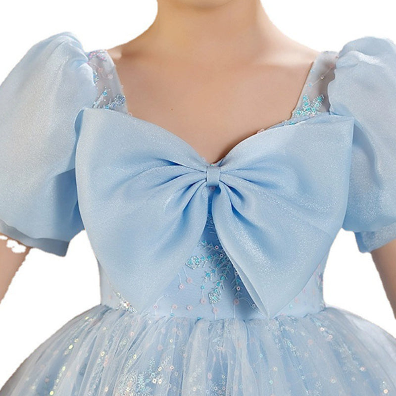 Baby Girl Birthday Wedding Party Snowflake Sequins Bow Princess Dress
