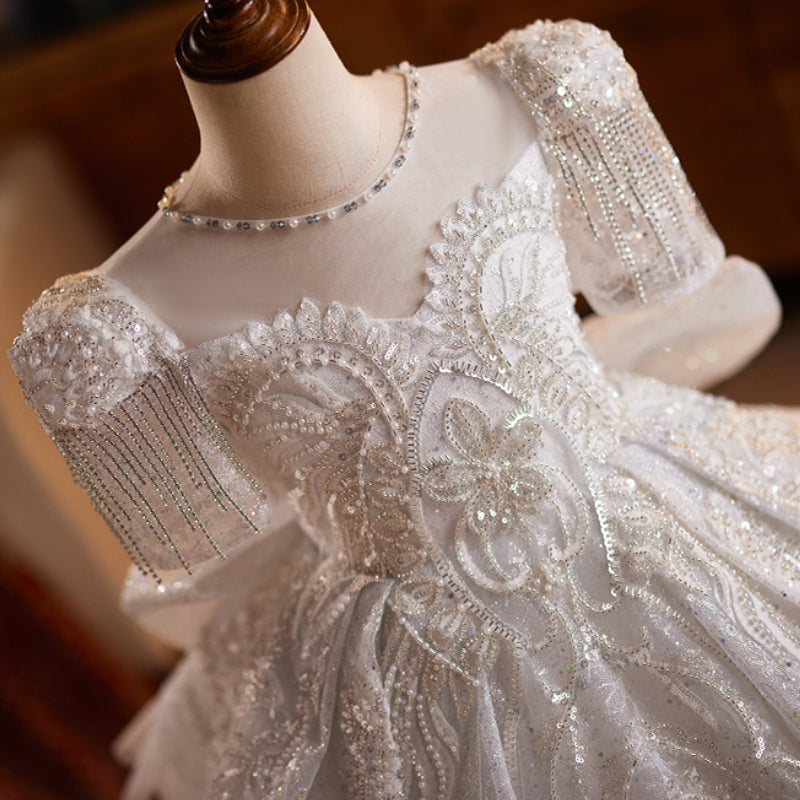 Girls Elegant Pageant Dress Girls Birthday Princess Dress