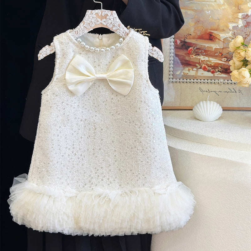 Girls' New Autumn Cute Birthday Dress Bottoming Shirt Two-piece Set