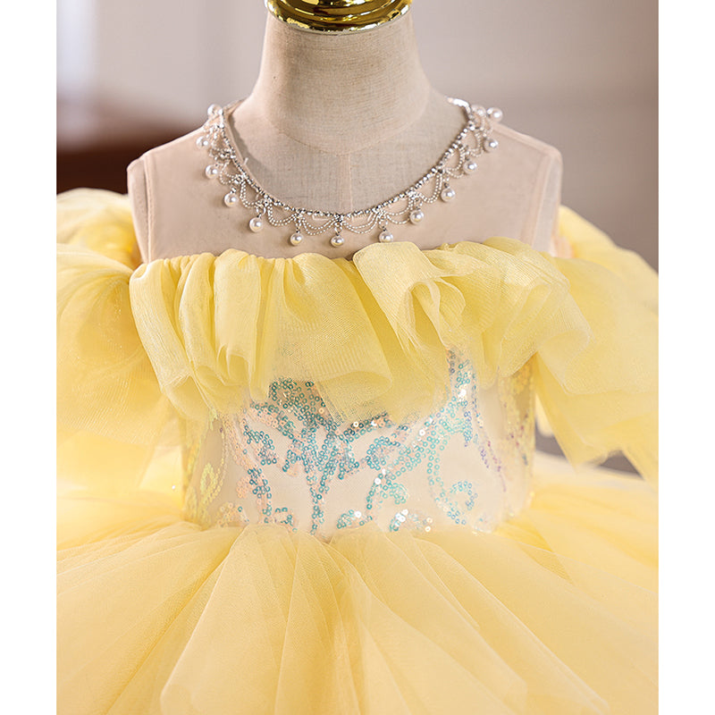 Girls Elegant Ball Gowns Girls Birthday Princess Dress Flower Girl Wedding Dress