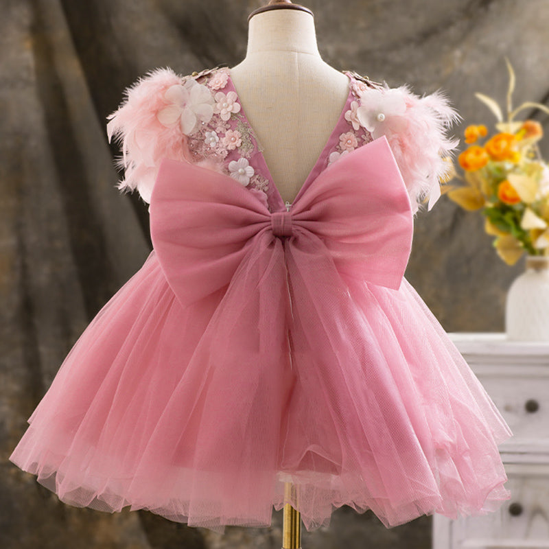 Cute Baby Girl Puffy Beauty Pageant Dress Toddler Birthday Party Princess Dress