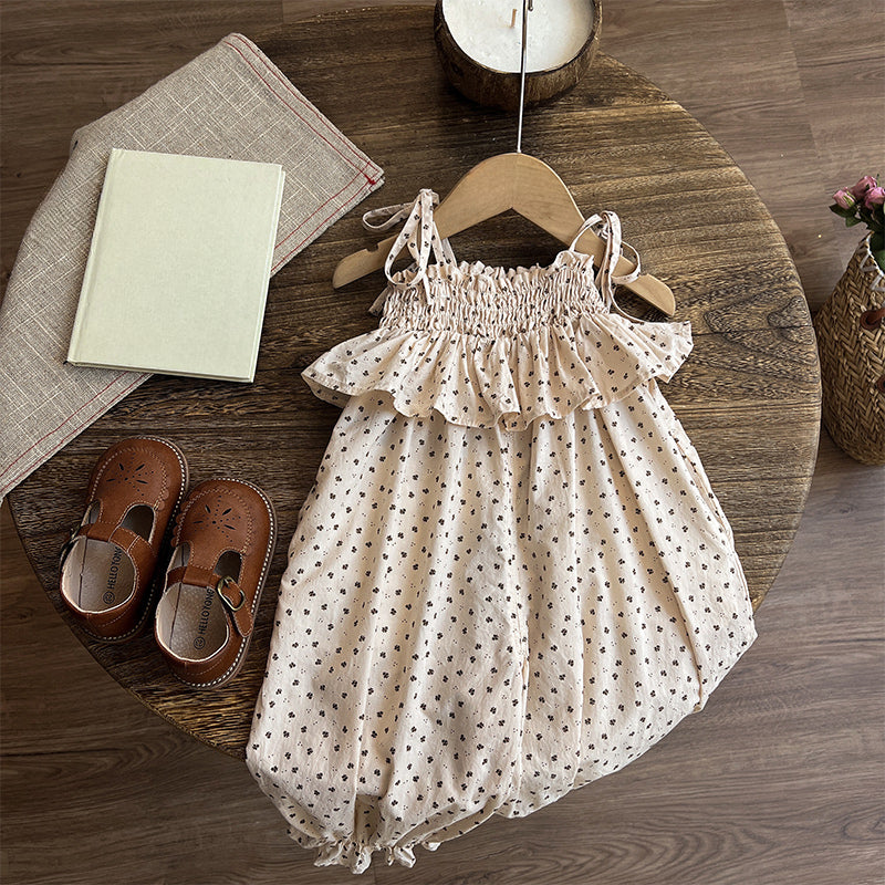 Cute Girls Overalls Baby Girl Summer Floral Pants
