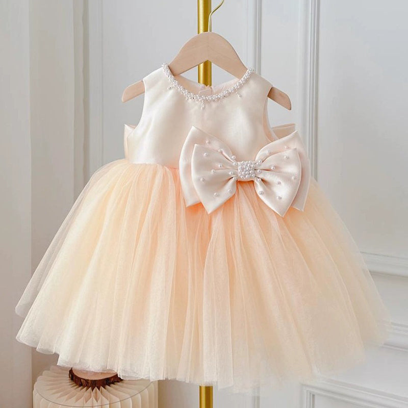 Cute Baby Girl New Season Champagne Dress Toddler Pageant First Communion Princess Dress