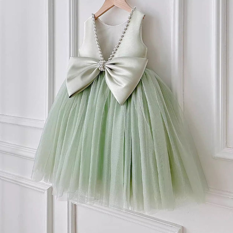 Girls Birthday Puff Dress Flower Girl Wedding Princess Dress