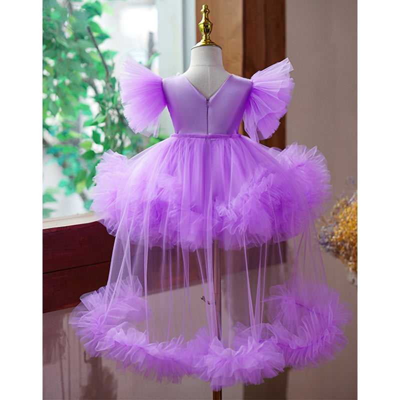 Flower Girl and Toddler Birthday Butterfly  Prom Dress Puffy Princess Dress
