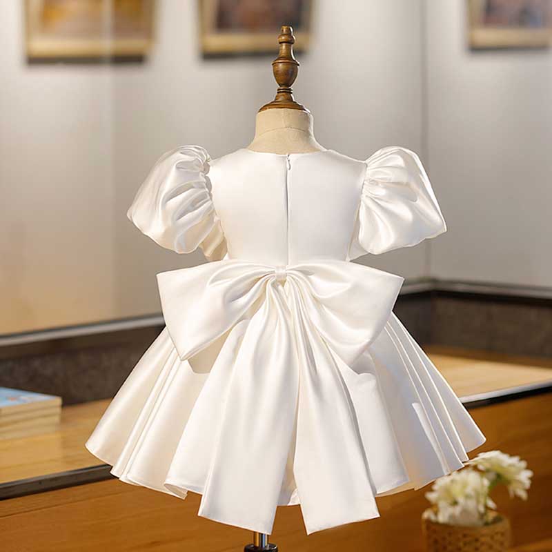 Flower Girl Dress Toddler Party Wedding Christening Dress Bowknot Princess Dress