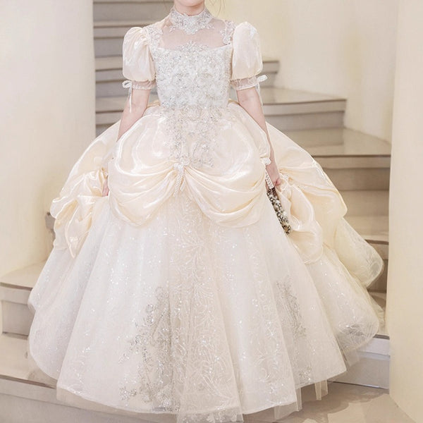 Girls' Prom Dresses Children's Birthday Princess Dresses Flower Girl Wedding Dresses