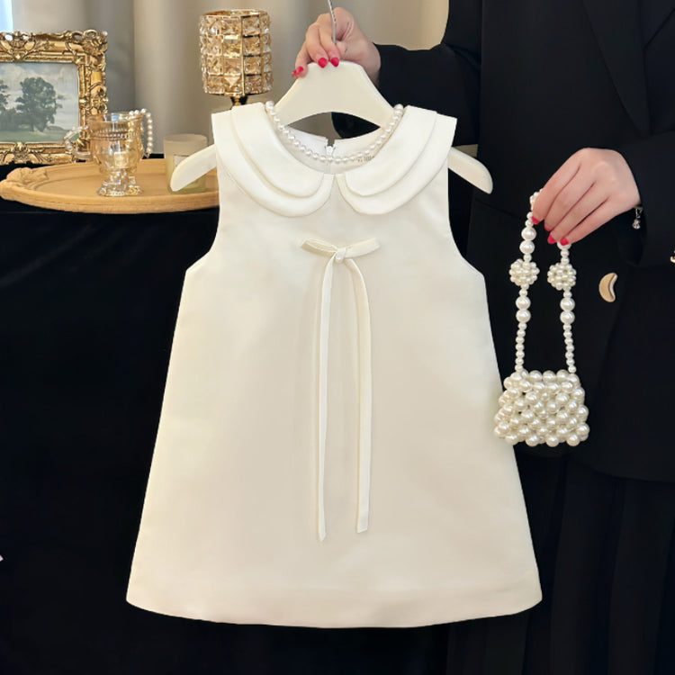 Girls White Birthday Dress Baby Communion Princess Vest Dress
