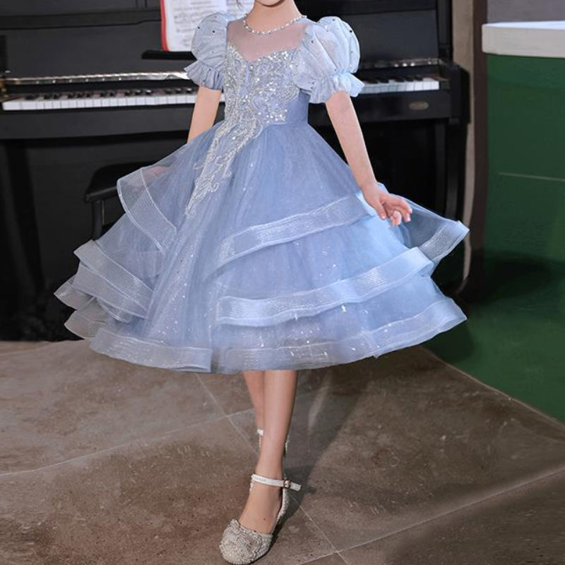 Girls Blue Ball Princess Dress Girl Birthday Party Dress marryshe Girls Blue Ball Princess Dress Girl Birthday Party Dress marryshe