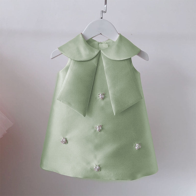 Marryshe - Little Girl Dresses - Girl Formal Dresses Baby Girl Sleeveless Doll Collar Birthday Party Princess Dress, Green / 7-8 Years (140cm) Marryshe - Little Girl Dresses - Girl Formal Dresses Baby Girl Sleeveless Doll Collar Birthday Party Princess Dress, Green / 7-8 Years (140cm)
